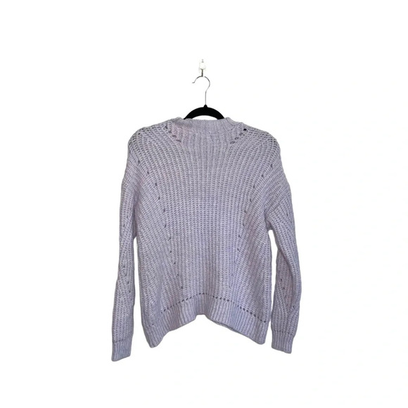 American Eagle Light Purple High Neck Chunky Knit Tunic Sweater Medium Women’s - Picture 5 of 10
